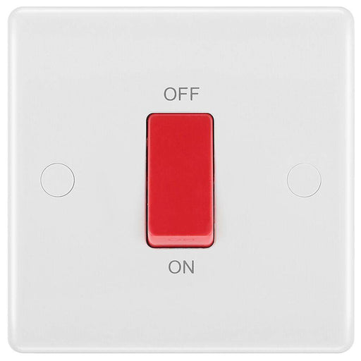 BG White Moulded 45A Cooker Switch 875 Available from RS Electrical Supplies