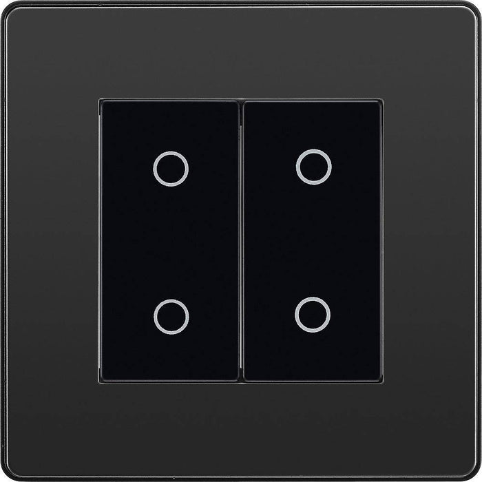 BG Evolve Black Chrome 2G Master Touch Dimmer Switch PCDBCTDM2B Available from RS Electrical Supplies