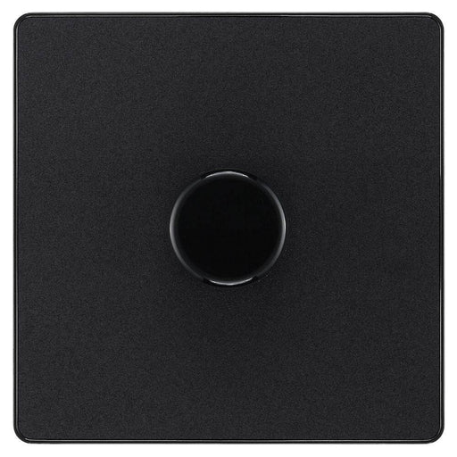 BG Evolve Matt Black 1G Dimmer Switch PCDMB81B Available from RS Electrical Supplies
