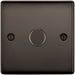 BG Nexus Metal Black Nickel 1G Dimmer Switch NBN81 Available from RS Electrical Supplies