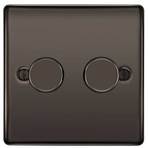 BG Nexus Metal Black Nickel 2G Dimmer Switch NBN82 Available from RS Electrical Supplies