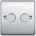 BG Nexus Metal Polished Chrome 2G Dimmer Switch NPC82 Available from RS Electrical Supplies