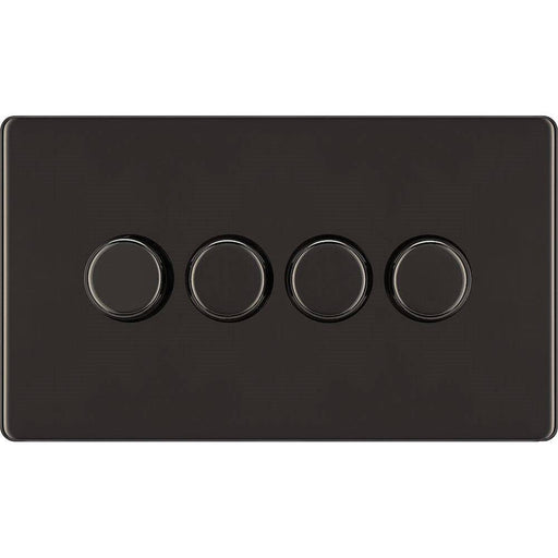 BG Nexus Screwless Black Nickel 4G Dimmer Switch FBN84 Available from RS Electrical Supplies