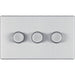 BG Nexus Screwless Brushed Steel 3G Dimmer Switch FBS83 Available from RS Electrical Supplies