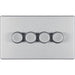 BG Nexus Screwless Brushed Steel 4G Dimmer Switch FBS84 Available from RS Electrical Supplies