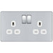 BG Nexus Screwless Polished Chrome 13A Double Socket FPC22W Available from RS Electrical Supplies