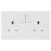 BG White Moulded 13A Double Socket 822DP Available from RS Electrical Supplies