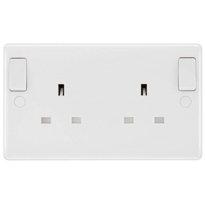 BG White Moulded 13A Double Socket 822DPOB Available from RS Electrical Supplies