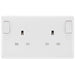 BG White Moulded 13A Double Socket 822DPOB Available from RS Electrical Supplies