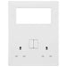 BG White Moulded 13A Double Socket with 4G Euro Plate 822EM4 Available from RS Electrical Supplies