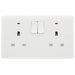 BG White Moulded 13A Double Socket with Neon 826 Available from RS Electrical Supplies
