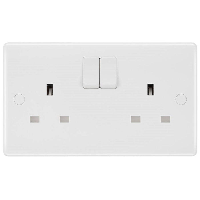 BG White Moulded 13A SP Double Socket 822 Available from RS Electrical Supplies