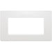 BG Evolve Pearl White 4G Euro Module Plate PCDCLEMR4W Available from RS Electrical Supplies