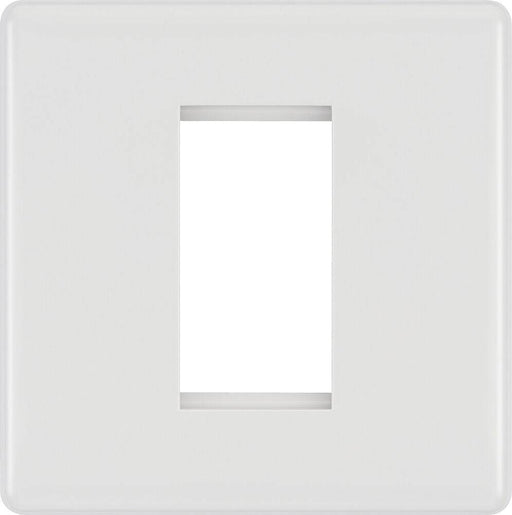 BG White Moulded 1G Euro Plate 8EMS1 Available from RS Electrical Supplies