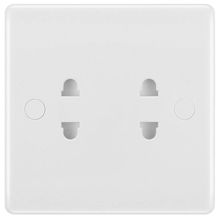 BG White Moulded 16A 2G Shuttered Euro Socket 898 Available from RS Electrical Supplies