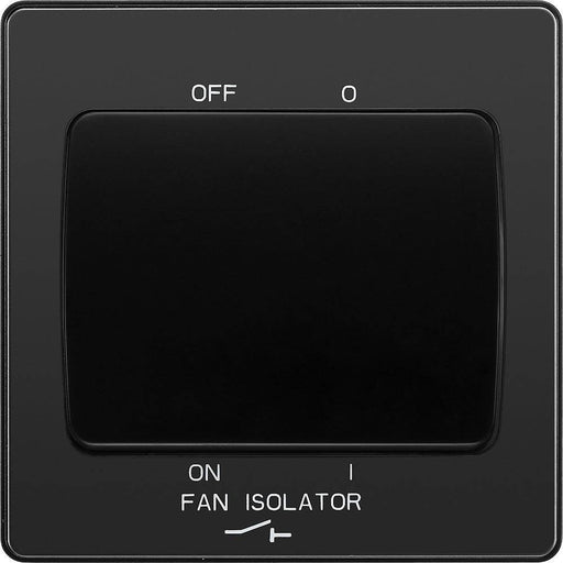 BG Evolve Black Chrome 10A Fan Isolator Switch PCDBC15B Available from RS Electrical Supplies