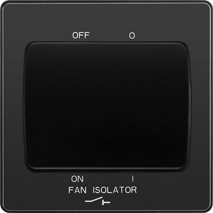 BG Evolve Black Chrome 10A Fan Isolator Switch PCDBC15B Available from RS Electrical Supplies