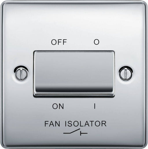 BG Nexus Metal Polished Chrome Fan Isolator Switch NPC15 Available from RS Electrical Supplies