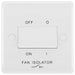 BG White Moulded Fan Isolator Switch 815 Available from RS Electrical Supplies