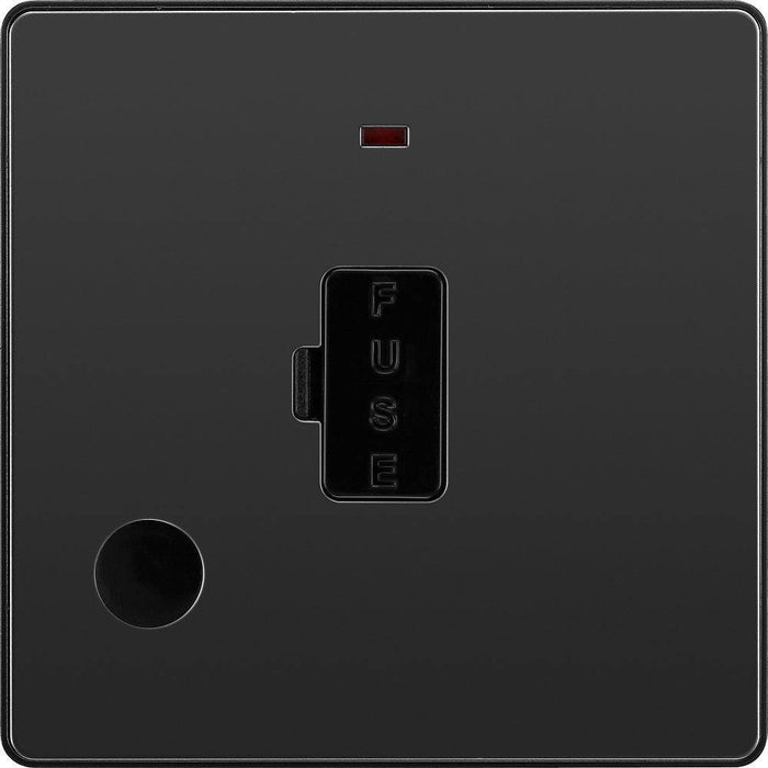BG Evolve Black Chrome 13A Unswitched Spur with LED and Flex Outlet PCDBC54B Available from RS Electrical Supplies