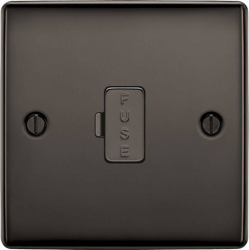 BG Nexus Metal Black Nickel 13A Unswitched Spur NBN54 Available from RS Electrical Supplies
