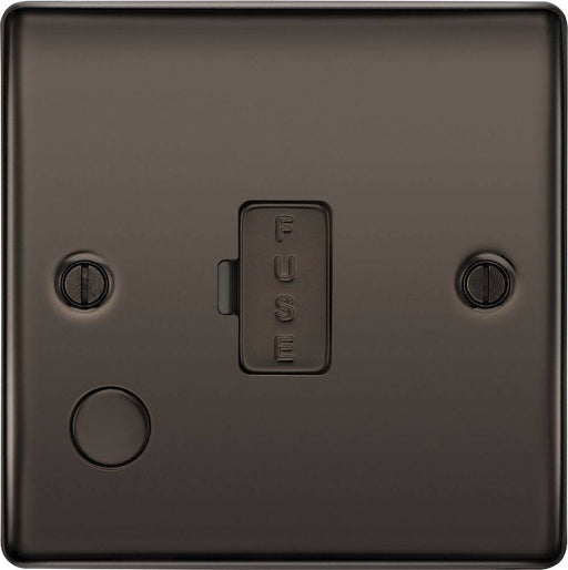 BG Nexus Metal Black Nickel 13A Unswitched Spur with Flex NBN55 Available from RS Electrical Supplies