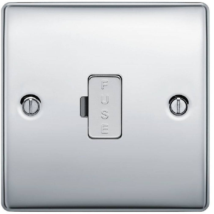 BG Nexus Metal Polished Chrome 13A Unswitched Spur NPC54 Available from RS Electrical Supplies