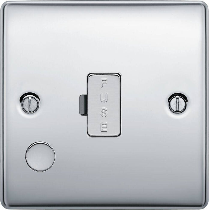 BG Nexus Metal Polished Chrome 13A Unswitched Spur with Flex NPC55 Available from RS Electrical Supplies