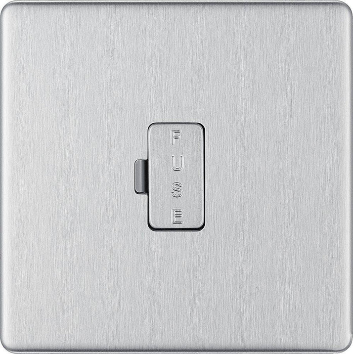 BG Nexus Screwless Brushed Steel 13A Unswitched Spur FBS54 Available from RS Electrical Supplies