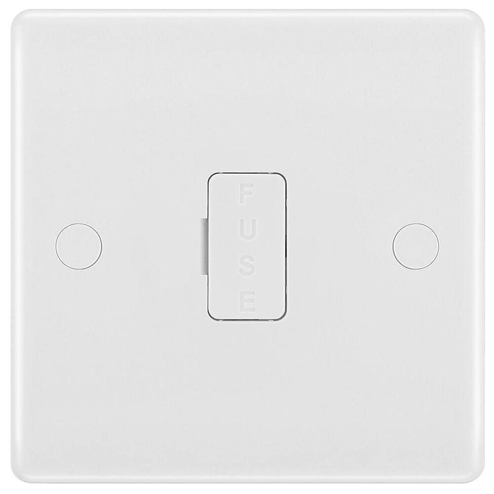 BG White Moulded 13A Unswitched Spur with Flex 855 Available from RS Electrical Supplies