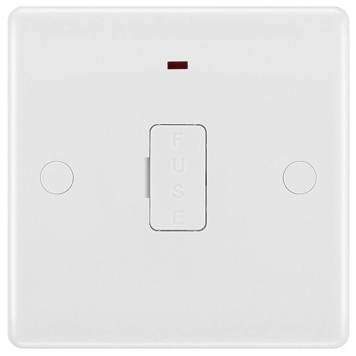 BG White Moulded 13A Unswitched Spur with Neon and Flex 857 Available from RS Electrical Supplies
