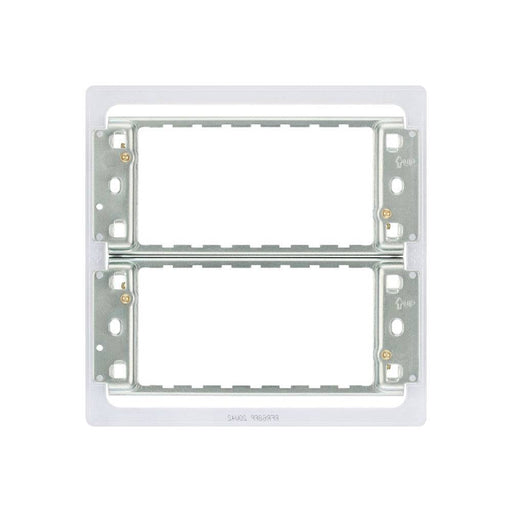 BG Screwless Flat Plate 6-8 Gang Grid Frame RFR68FP Available from RS Electrical Supplies