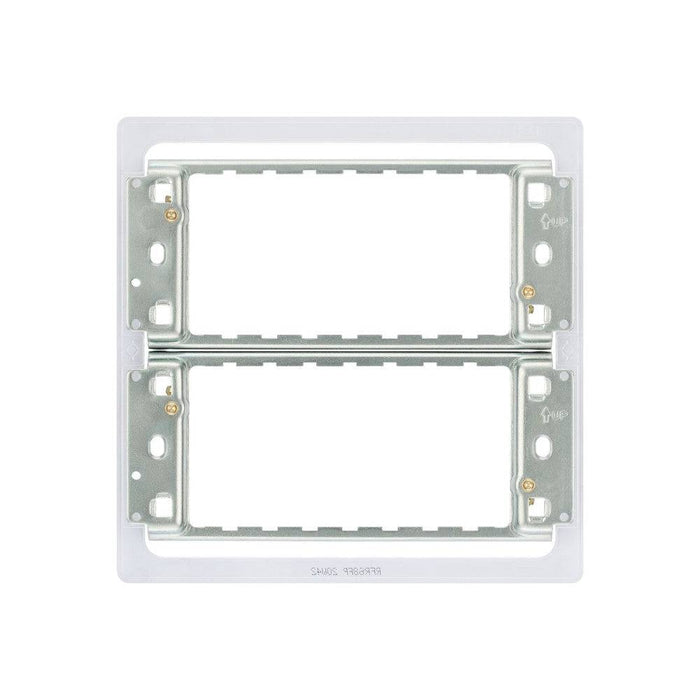 BG Screwless Flat Plate 6-8 Gang Grid Frame RFR68FP Available from RS Electrical Supplies