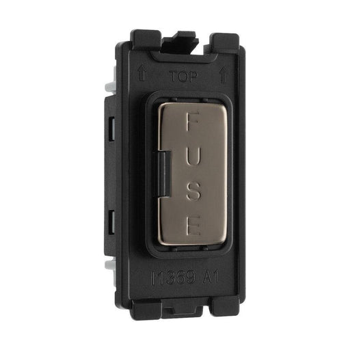 BG Black Nickel 13A Fuse Carrier Grid Module RBNFUSE Available from RS Electrical Supplies