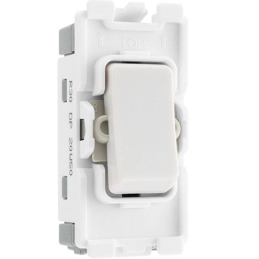 BG White Moulded PVC 20A Double Pole Grid Module R30 Available from RS Electrical Supplies