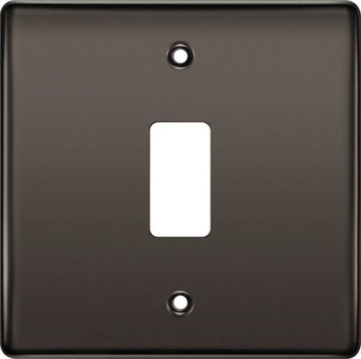 BG Nexus Metal Black Nickel 1G Grid Plate RNBN1 Available from RS Electrical Supplies