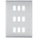 BG Nexus Metal Brushed Steel 9G Grid Plate RNBS9 Available from RS Electrical Supplies