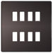 BG Screwless Flat Plate Black Nickel Grid Plate RFBN8 Available from RS Electrical Supplies