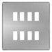 BG Screwless Flat Plate Brushed Steel Grid Plate RFBS8 Available from RS Electrical Supplies