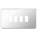 BG Screwless Flat Plate Polished Chrome Grid Plate RFPC4 Available from RS Electrical Supplies