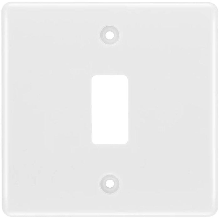 BG White Moulded PVC 1G Grid Plate R81 Available from RS Electrical Supplies