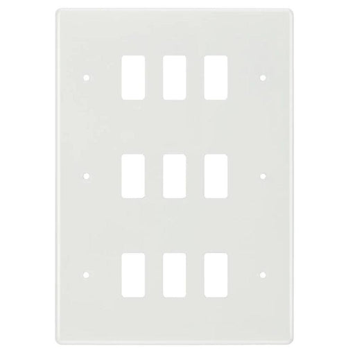 BG White Moulded PVC 9G Grid Plate R89 Available from RS Electrical Supplies