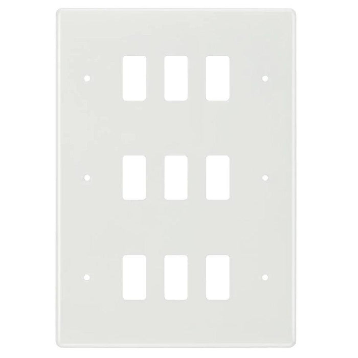 BG White Moulded PVC 9G Grid Plate R89 Available from RS Electrical Supplies
