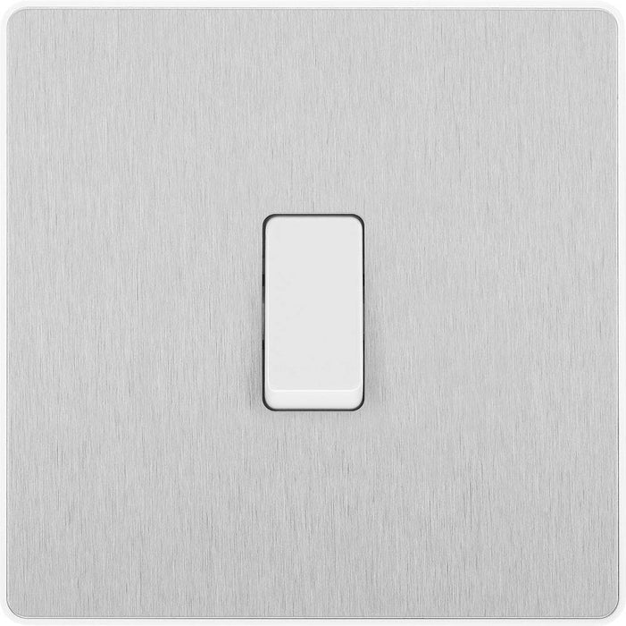 BG Evolve Brushed Steel Intermediate Light Switch PCDBS13W Available from RS Electrical Supplies