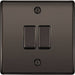 BG Nexus Metal Black Nickel 2G Intermediate Light Switch NBN2GINT Available from RS Electrical Supplies