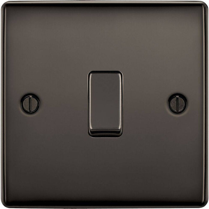 BG Nexus Metal Black Nickel Intermediate Light Switch NBN13 Available from RS Electrical Supplies