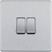 BG Nexus Screwless Brushed Steel 2W & Intermediate Light Switch FBS2WINT Available from RS Electrical Supplies