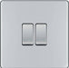 BG Nexus Screwless Polished Chrome 2G Intermediate Light Switch FPC2GINT Available from RS Electrical Supplies