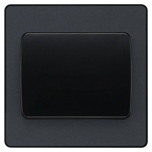 BG Evolve Matt Grey 1G 2W Wide Rocker Light Switch PCDMG12WB Available from RS Electrical Supplies