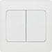 BG Evolve Pearl White 2G 2W Wide Rocker Light Switch PCDCL42WW Available from RS Electrical Supplies